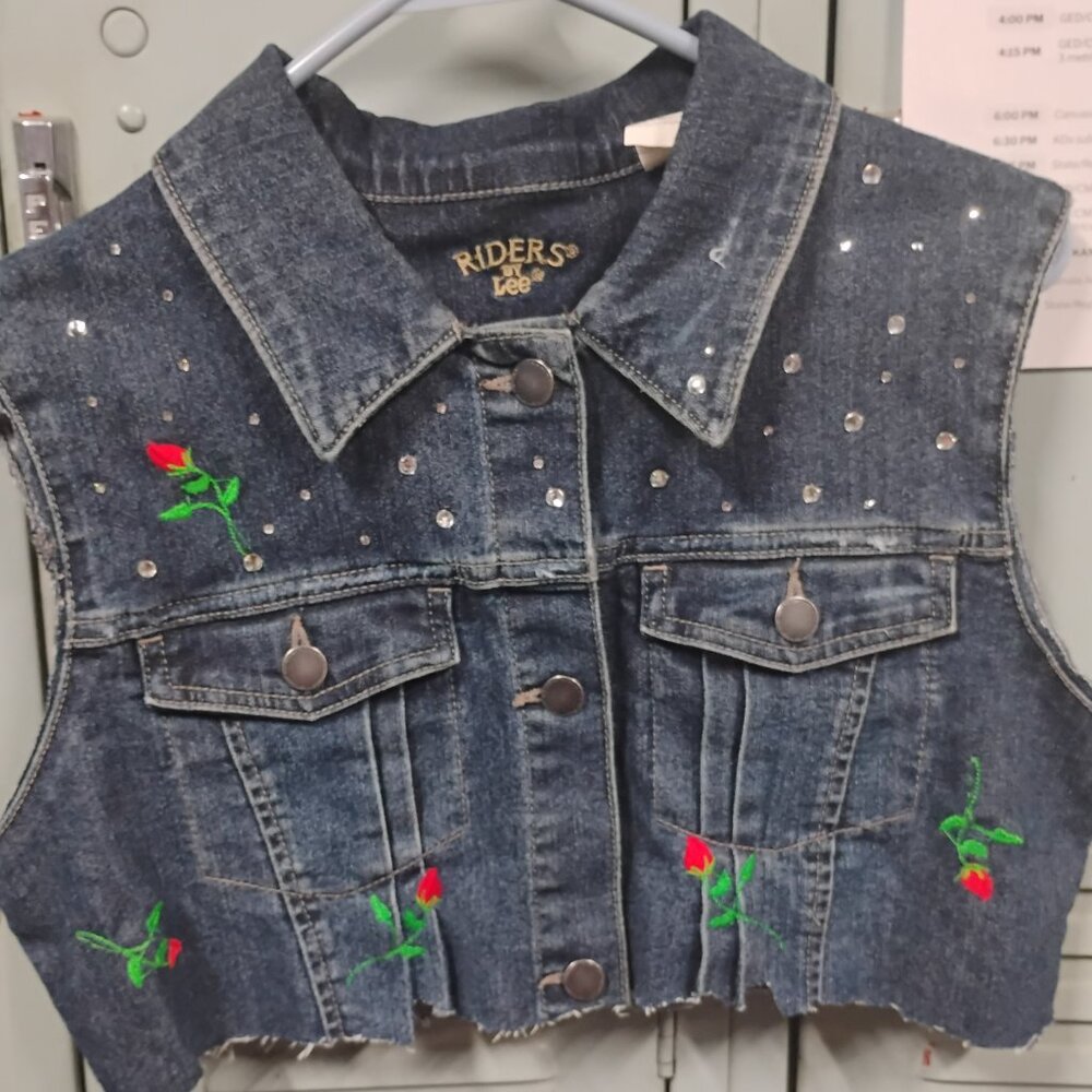 Crop jean jacket